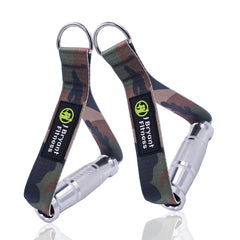 Heavy Duty Metal Gym Handles Cable Machine Attachment Resistance Band Workout Hand Grips Fitness Camouflage Multiple Colors