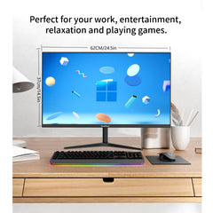 GreBear 27-inch Computer Monitor IPS Panel PC Monitors FHD 1080p 75Hz LED Display Home Office Desktop Screen, HDMI, VGA, Flicker