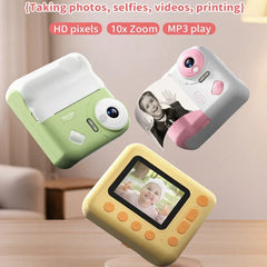 Mini Camera Toys Instant Printing Photography Portable Thermal Digital Kids Toy Girl Recorder 1080P Video Doodles Birthday Gifts