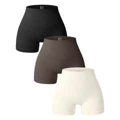 2025 Summer Women Slim Shorts Seamless Elastic High Waist Hip Liftting Fitness Fashion Shorts Gym Workout Cycling Yoga Shorts