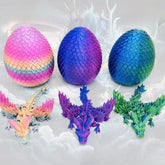 3D Printed Gradient Wings Flying Dragon Egg Set New Year Gift 2025 Decoration Christmas Decorations 2025 Home Office Ornaments
