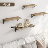 Floating Wooden Shelves Display Shelf Solid Wood Shelves Wall Storage Rack for Bedroom Kitchen Home Decoration Plant Holder