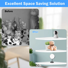 3Pcs Wall Mounted Decorative Shelf White Corner Rack Multipurpose Storage Organizer for Home Bedroom Living Room Bathroom Decor