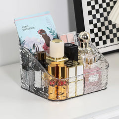 Storage Box Desktop Cosmetics Pen Holder Makeup Storage Bucket Nordic Style Transparent Trapezoidal Cosmetics Storage Rack