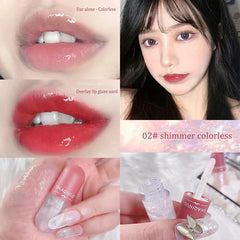 CapsuleJelly Lip Gloss Oil Lip Tint Base Makeup Lip Glaze Plumper Oil Korean Lipstick Set Shiny Shimmer Clear Moisturizing Care