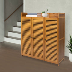 115cm Shoe Cabinet with Doors 30 Pairs Shoes Shoes Rack Home Storage Cabinet for Hall Entrance Corridor Livingroom Bedroom