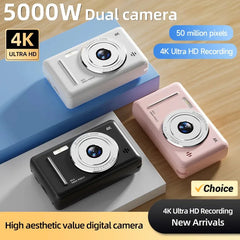 4K Digital Camera CCD Portable Card Camera Entry-level Camera Dual Camera Flash 50 Million Pixels Auto Focus Record Anytime