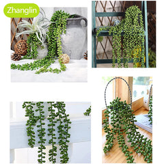 Artificial Plants Home Decoration Succulent Ivy Greening Wall Hanging Window Garden Festive Party Decoration Fake Flower Plants