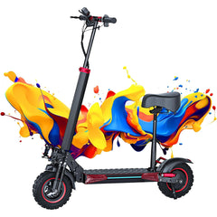 1200W Off-road Electric Scooter with Seat, 48V 21Ah Battery, Max speed 30Mph, Range 35Miles, Foldable Commuter E-scooter