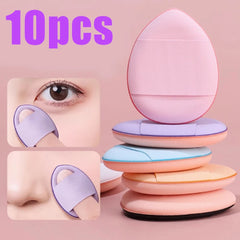 10/7pcs Mini Cotton Triangle Makeup Finger Soft Makeup Puff Shaping Sponge Powder Cosmetics Foundation Make-Up Cosmetics Finger