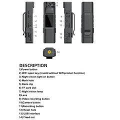 HD Camera Auto Accessories Universal Dash Cam 270° Rotating Auto DashCam 1080P Car DVR 4 LED Lens Video Recorder Camera
