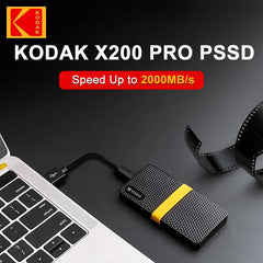 Kodak Portable SSD Type-C USB3.1 Mobile External Solid State Drive PSSD 256GB 512GB 1TB 2TB for Laptops Destops PS5 PS4 XBOX TV