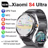 2025 New For Xiaomi S4 Ultra GPS Smart Watch Men AMOLED Outdoor Sports Track NFC Heart Rate Waterproof Bluetooth Call Smartwatch