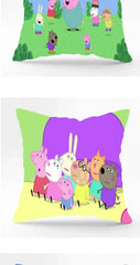 Peppa Pig Cartoon Page George Family Cute Print Home Sofa Throw Pillow Car Cushion Throw Pillow Cover 45x45cm Birthday Gift