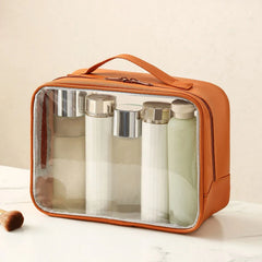 PVC Transparent Cosmetic Bag Female Portable Large Capacity Waterproof Washing Bag Travel Cosmetic Bag Cosmetic Storage Handbag