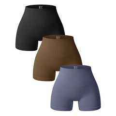 2025 Summer Women Slim Shorts Seamless Elastic High Waist Hip Liftting Fitness Fashion Shorts Gym Workout Cycling Yoga Shorts