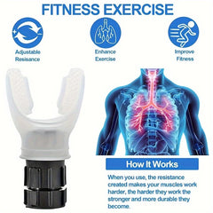 1pc New Adjustable Portable Breathing Trainer for Running Fitness Swimming all Kinds of Activities Fast Increase Lung Capacity