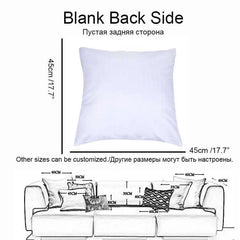 Creative Abstract Line Pattern Cushion Cover Home Decor Pillowcase Sofa Decoration Bird Peach Skin