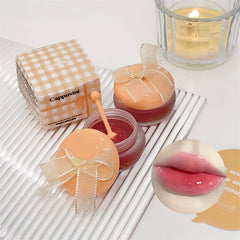 1pc Cute Little Milk Honey Lipgloss Moisturizing Mirror Water Lipgloss Sexy Red Lip Tint Lip Balm Lip Makeup Korean Cosmetics