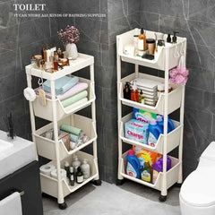 1/2 Set Trolley Bookshelf Kitchen Storage Rack Kitchen Corner Narrow Slit Storage Cabinet Bathroom Living Room Home Organizer