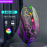 Bluetooth 5.2 Wireless Mouse RGB Gaming Mouse Silent Mouse Rechargeable Mouse 800-1200-1600 DPI Mouse Mice for PC Laptop Macbook