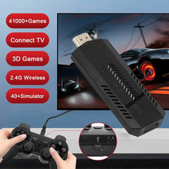 NEW Rechargeable X2 PLUS Video Game Stick Console 2.4G P3 Rechargeable Wireless Controller Retro Games for PSP/PS1/FC 64G/128G