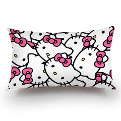 Hello Kitty Pillow Covers Cartoon Sofa Decorative Home Double-sided Printing Short Plush Cute Cushion Cover