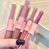 1PC Double Head Waterproof Lip Gloss Matte Velvet Lipgloss Long Lasting Lips Glaze Sexy Red Tint Liquid Lipstick Makeup