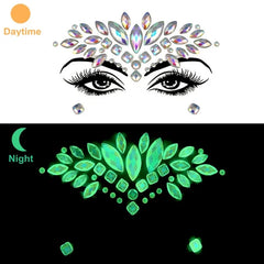 New 3D Glowing Rhinestone Face Sticker Face Gems Jewels Stickers Diamonds Bright Stickers for The Face Festivals Accessories