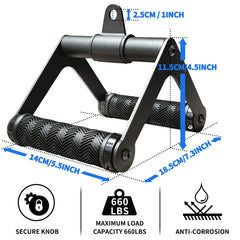 Double D Handle 360 Rotataing Cable Row Attachment for Cable Machine Soft Rubber Hanlde Gym Fitness LAT Pulldown Close Grip