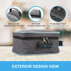 Portable Smell Proof Storage Bag Cigarette Smoking Pipe Bag Combination Lock Safe Odor Proof Case Containers for Home Travel NEW