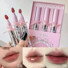 Peach Jelly Lip Glaze Non-stick Lip Tint Lasting Cosmetics Liquid Lip Moisturizing Crystal Lipstick Korean Glass Gloss Makeup