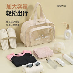 Waterproof Cosmetic Bag Portable Portable Cosmetic Storage Bag Large Capacity Pu Transparent Wash Bag Travel Storage Bag