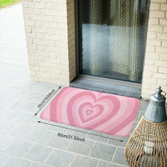 Door Mat Pink Heart Pattern Rugs Doormat Entrance Door Cheap Things Kitchen Rug Choice Home Carpets Living Room Decoration Foot