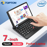 Topton Fanless Mini Pocket Laptop 7 Inch Touch Screen Intel N4000 12GB DDR4 Computer Office Ultrabook Notebook 2.0MP Windows 11
