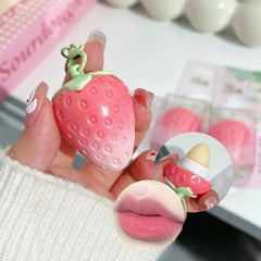 Strawberry Keychain Temperature Color Changing Lipstick Long Lasting Moisturizing Nourishing Lip Balm Cute Lip Gloss Cosmetics