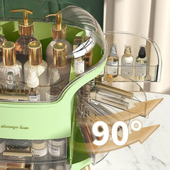 Large Makeup Organizer Plastic Clear Cosmetics Storage Box Jewelry Lipstick Cosmetics Container Bathroom Makeup Vanity Organizer