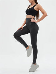 Women's scrub wash seamless yoga pants High waisted peach butt fitness pants Running pants