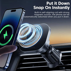 Toocki Magnetic Car Wireless Charger Car Phone Holder Air Outlet 15W Fast Charging Charger in Car For iPhone 15 14 13 12 Pro Max
