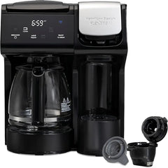 49911 FlexBrew Trio 2-Way Coffee Maker, Single Serve & Full 12c Carafe, Black, FastBrew, Removable Reservoir, Alexa Enabled