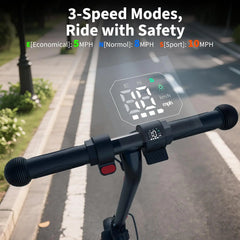 Ages 6-12 Kids Electric Scooter,150W Motor,Colorful Lights,Adjustable Height&Speed,LED Display,Foldable Kids Scooter,Idea Gift
