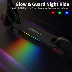 Ages 6-12 Kids Electric Scooter,150W Motor,Colorful Lights,Adjustable Height&Speed,LED Display,Foldable Kids Scooter,Idea Gift