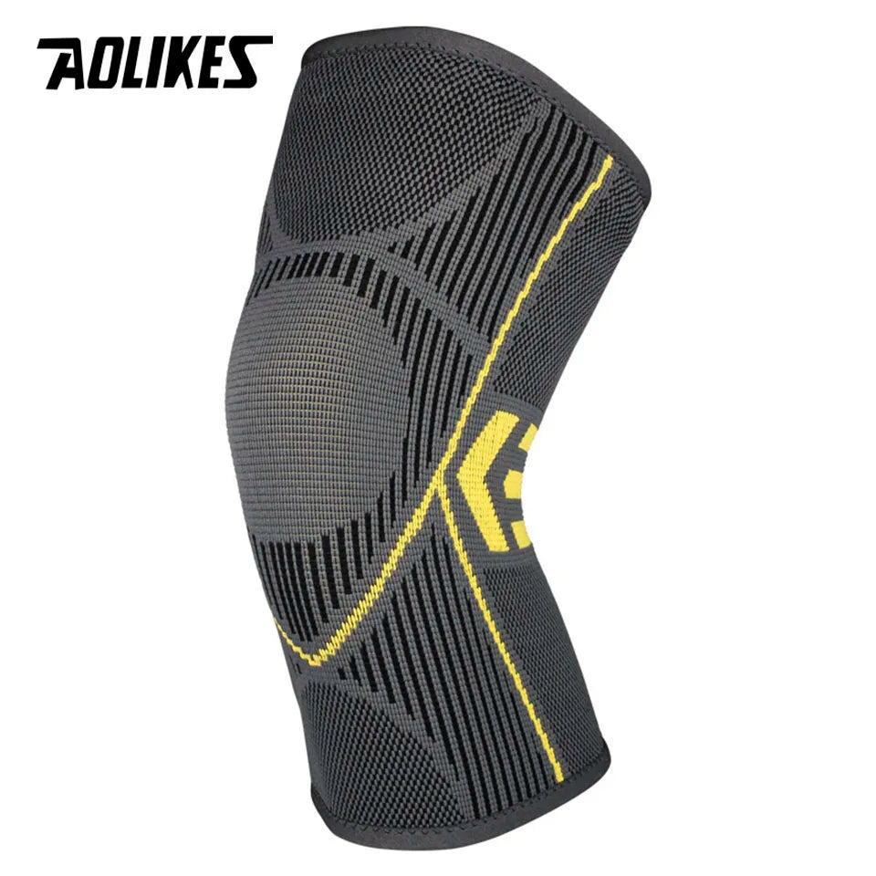 AOLIKES 1PCS Knee Support Nylon Sports Fitness Compression Sleeves Kneepads for Arthritis Joint Cycling Running Basketball