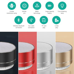 A10 Mini Speaker Audio Home Outdoor Stereo Speaker Aluminum Alloy Portable Wireless Speaker For Home Kitchen Outdoor Travelling