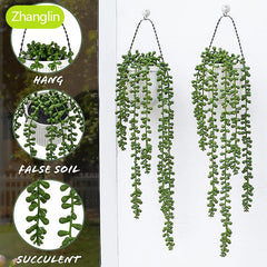 Artificial Plants Home Decoration Succulent Ivy Greening Wall Hanging Window Garden Festive Party Decoration Fake Flower Plants