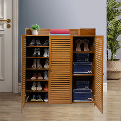 115cm Shoe Cabinet with Doors 30 Pairs Shoes Shoes Rack Home Storage Cabinet for Hall Entrance Corridor Livingroom Bedroom