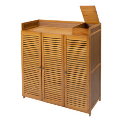 115cm Shoe Cabinet with Doors 30 Pairs Shoes Shoes Rack Home Storage Cabinet for Hall Entrance Corridor Livingroom Bedroom