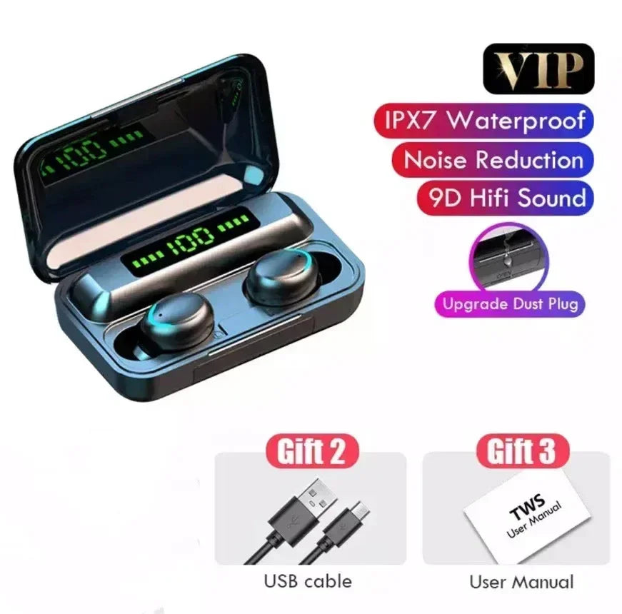 Earphone Bluetooth TWS 5.3 Wireless Headphones Hifi Stereo Sports Game Waterproof Earbuds Headset Hearing Aids With Mic Handfree