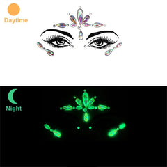 New 3D Glowing Rhinestone Face Sticker Face Gems Jewels Stickers Diamonds Bright Stickers for The Face Festivals Accessories