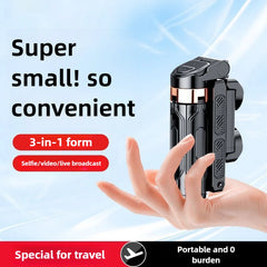 Mini Selfie Stick Tripod 3in1 Phone Stand with Detachable Remote Portable Travel Selfie Stick Tripod Anti-Shake Phone Bracket